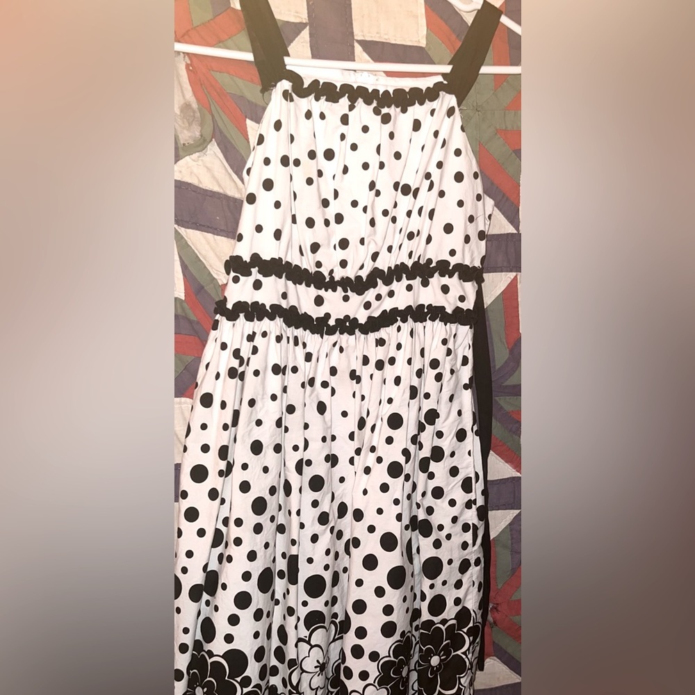 Rare too black and white polka dot dress